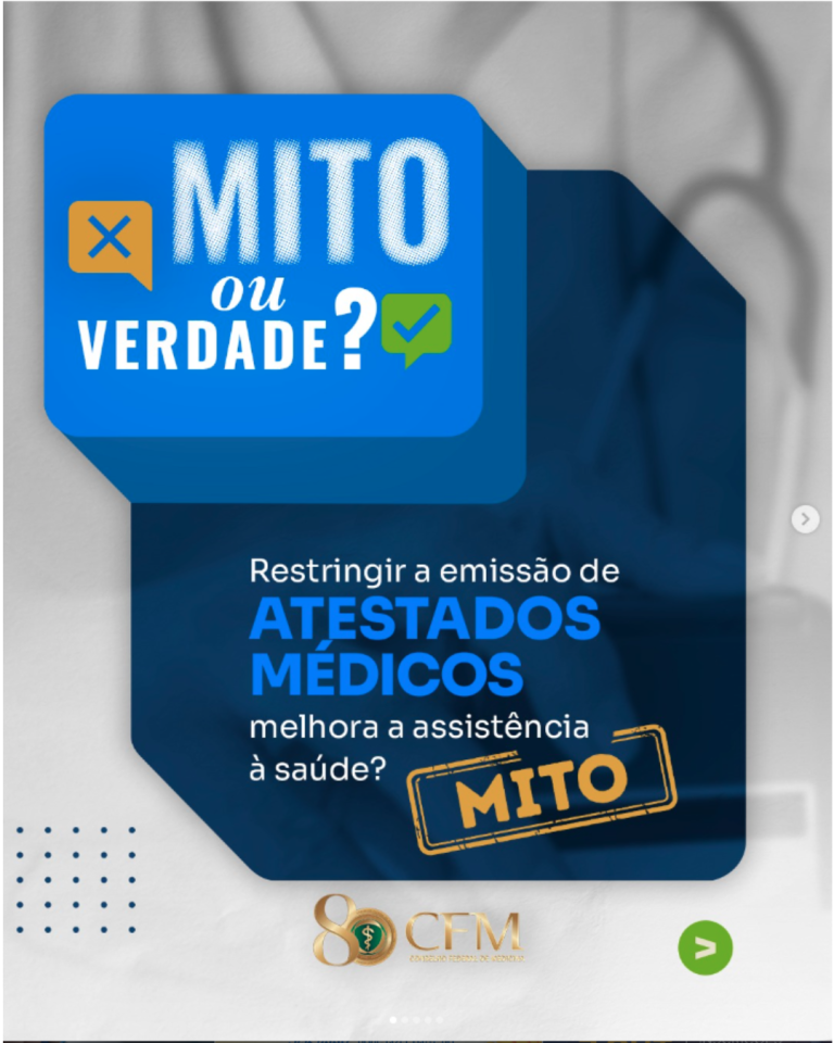CFM defende a autonomia do médico na emissão de atestados médicos